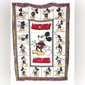Vintage Mickey Mouse Movie Throw Blanket